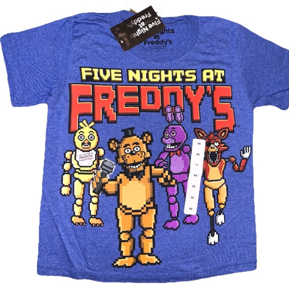 Five Nights At Freddys Kids Sz XS  Animatronic Gang Shirt NWT (K347)